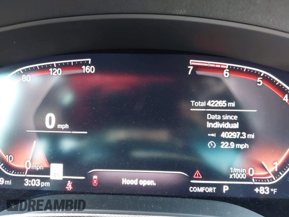 2020 BMW 5 Series 530i with VIN WBAJR3C04LCE17647, listed as a IAAI auction lot 42181535 with 42,265 mi miles and . Bid and sale history available at DreamBid. Image 7.