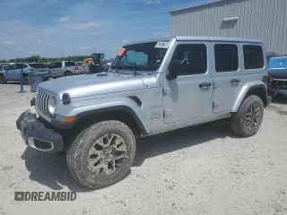 2024 Jeep Wrangler Sahara z VIN 1C4PJXEN5RW171927, wystawiony jako Copart lot #53387395 z przebiegiem Nie podano mil oraz Szkoda całkowita • Salvage title. Historia ofert i sprzedaży dostępna na DreamBid. Obrazek 1.