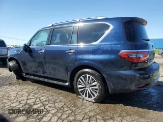 2023 Nissan Armada SL z VIN JN8AY2BD6P9693059, wystawiony jako Copart lot #57440335 z przebiegiem 60 956 mil mil oraz Czysty tytuł • Clean title. Historia ofert i sprzedaży dostępna na DreamBid. Obrazek 2.