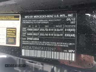 2013 Mercedes-Benz M 550 с VIN 4JGDA7DB6DA123297, выставлен на аукционе Copart как лот 52316645 с пробегом Не указан миль и Чистый • Clean title. История ставок и продаж доступна на DreamBid. Изображение 13.