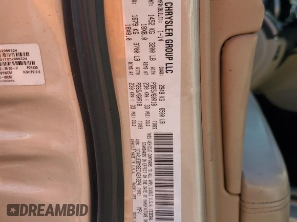 2014 Jeep Grand Cherokee Limited with VIN 1C4RJEBM8EC424324, listed as a Copart auction lot 54206555 with 151,282 mi miles and Clean Title. Bid and sale history available at carsss.com. Image 13.
