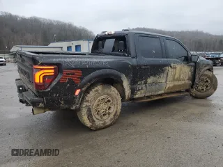 2024 Ford F-150 Raptor with VIN 1FTFW1RJ3RFB30519, listed as a Copart auction lot 45009115 with 15,151 mi miles and Salvage Title. Bid and sale history available at DreamBid. Image 3.