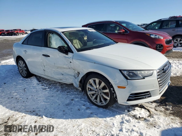 2017 Audi A4 Premium with VIN WAUGNAF47HN018507, listed as a Copart auction lot 46087525 with 127,721 mi miles and Salvage Title. Bid and sale history available at carsss.com. Image 4.