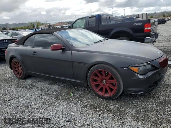 2005 BMW 6 Series 645Ci with VIN WBAEK73485B324653, listed as a Copart auction lot 51782585 with 123,602 mi miles and Clean Title. Bid and sale history available at carsss.com. Image 4.