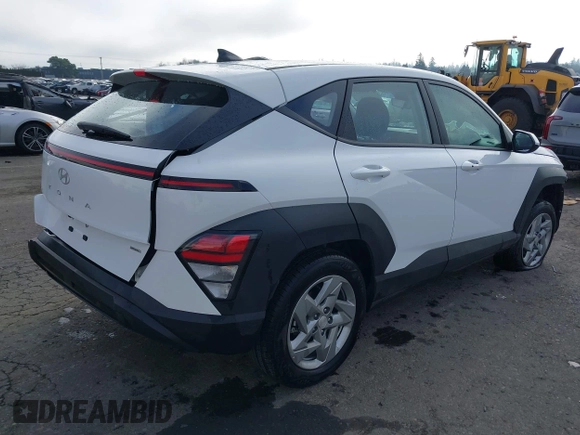 2025 Hyundai Kona SE with VIN KM8HACAB8SU216185, listed as a IAAI auction lot 41331541 with 4,930 mi miles. Bid and sale history available at carsss.com. Image 4.