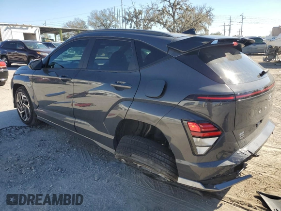 2024 Hyundai Kona N Line with VIN KM8HA3A35RU033474, listed as a Copart auction lot 82763824 with 9,424 mi miles and Salvage Title. Bid and sale history available at carsss.com. Image 2.