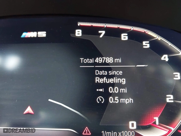 2020 BMW M5 Competition with VIN WBSJF0C00LCD37331, listed as a IAAI auction lot 41738410 with 49,788 mi miles. Bid and sale history available at carsss.com. Image 7.