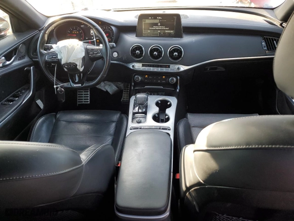 2018 Kia Stinger GT2 with VIN KNAE55LC1J6010185, listed as a Copart auction lot 87291124 with 79,042 mi miles and Salvage Title. Bid and sale history available at carsss.com. Image 8.