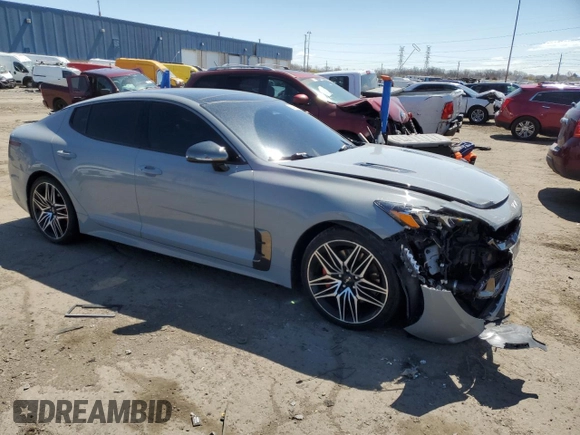 2022 Kia Stinger GT1 with VIN KNAE45LC0N6110593, listed as a Copart auction lot 52643315 with 42,181 mi miles and Clean Title. Bid and sale history available at DreamBid. Image 4.