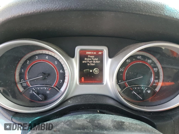 2014 Dodge Journey SE with VIN 3C4PDCAB3ET216956, listed as a Copart auction lot 53974965 with 208,814 mi miles and Clean Title. Bid and sale history available at carsss.com. Image 9.