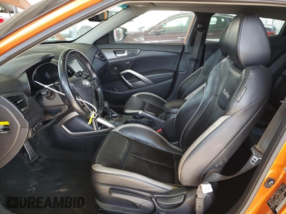 2013 Hyundai Veloster Turbo w/Black Int with VIN KMHTC6AE1DU095888, listed as a Copart auction lot 46693595 with 115,243 mi miles and Salvage Title. Bid and sale history available at carsss.com. Image 7.