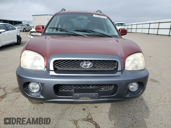 2002 Hyundai Santa Fe GLS with VIN KM8SC13D02U173092, listed as a Copart auction lot 87683115 with 96,950 mi miles and Salvage Title. Bid and sale history available at carsss.com. Image 5.