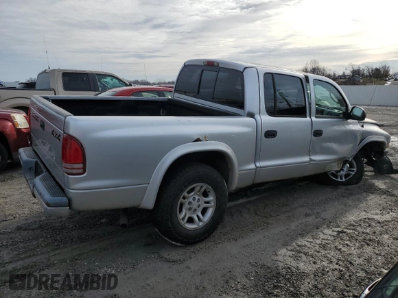 2002 Dodge Dakota Sport with VIN 1B7HG38N02S655900, listed as a Copart auction lot 43469045 with 198,561 mi miles and Salvage Title. Bid and sale history available at carsss.com. Image 3.