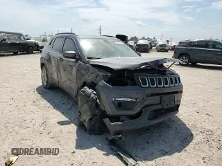 2021 Jeep Compass Latitude with VIN 3C4NJCBB0MT505824, listed as a Copart auction lot 53182825 with 124,628 mi miles and Salvage title. Bid and sale history available at DreamBid. Image 12.