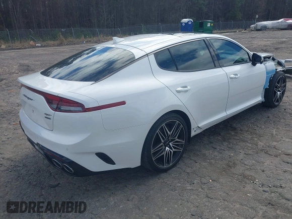 2022 Kia Stinger GT2 with VIN KNAE55LC9N6104613, listed as a IAAI auction lot 41707620 with 31,589 mi miles and . Bid and sale history available at DreamBid. Image 4.