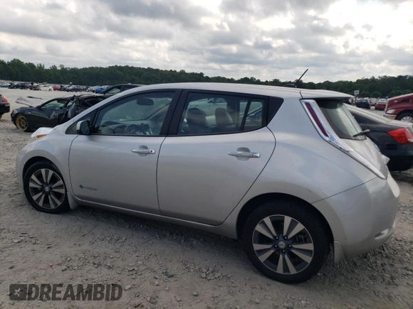 2015 Nissan LEAF SV with VIN 1N4AZ0CP3FC320333, listed as a Copart auction lot 62430113 with 54,127 mi miles. Bid and sale history available at carsss.com. Image 2.