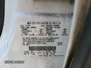 2004 Ford Escape XLS with VIN 1FMCU92114DA15564, listed as a Copart auction lot 59358015 with 186,135 mi miles and Salvage title. Bid and sale history available at DreamBid. Image 13.