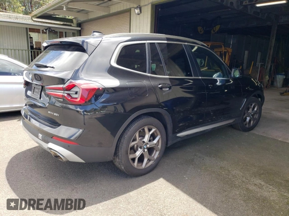 2024 BMW X3 sDrive30i with VIN 5UX43DP01R9V52605, listed as a Copart auction lot 52757335 with 20,403 mi miles and Clean Title. Bid and sale history available at DreamBid. Image 3.