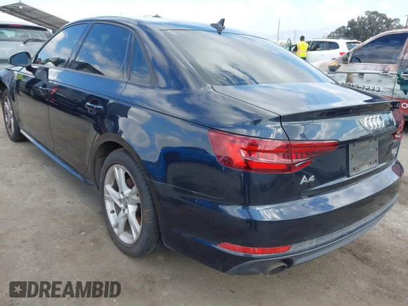 2018 Audi A4 Premium with VIN WAUKMAF42JA146373, listed as a IAAI auction lot 41276588 with 107,063 mi miles. Bid and sale history available at carsss.com. Image 3.