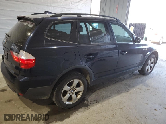 2008 BMW X3 3.0si with VIN WBXPC934X8WJ14849, listed as a Copart auction lot 54211285 with 190,793 mi miles and Salvage title. Bid and sale history available at DreamBid. Image 3.