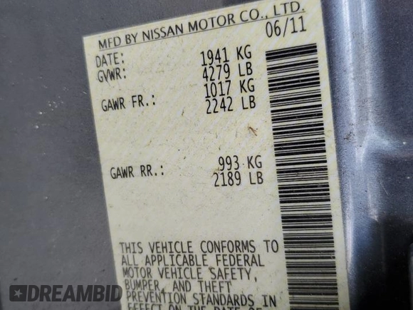 2012 Nissan Altima SL with VIN 1N4AL2AP4CN418271, listed as a Copart auction lot 55583215 with 168,914 mi miles and Salvage Title. Bid and sale history available at DreamBid. Image 12.