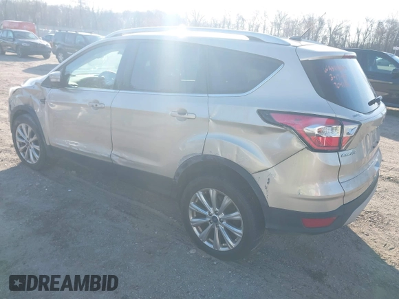 2017 Ford Escape Titanium with VIN 1FMCU0JD2HUD92675, listed as a IAAI auction lot 41834723 with 113,503 mi miles. Bid and sale history available at carsss.com. Image 3.