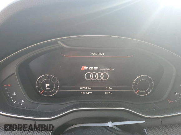 2018 Audi SQ5 Premium Plus with VIN WA1A4AFYXJ2204316, listed as a Copart auction lot 64113574 with 67,919 mi miles and Salvage Title. Bid and sale history available at DreamBid. Image 9.