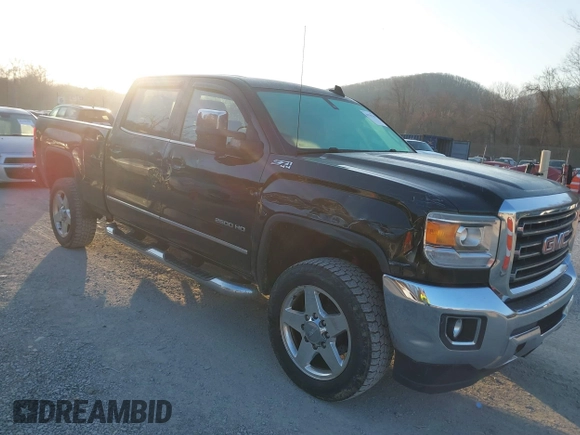 2015 GMC Sierra 2500HD available WiFi SLT with VIN 1GT12ZEG7FF606328, listed as a IAAI auction lot 41793799 with 94,107 mi miles. Bid and sale history available at carsss.com. Image 1.