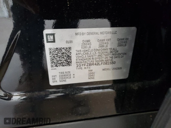 2020 Cadillac XT4 AWD Luxury with VIN 1GYFZBR42LF081550, listed as a Copart auction lot 68891524 with 27,985 mi miles and Salvage Title. Bid and sale history available at carsss.com. Image 13.