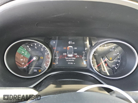 2019 Jeep Compass Sport with VIN 3C4NJDAB8KT752755, listed as a Copart auction lot 55169765 with 77,176 mi miles and Clean title. Bid and sale history available at DreamBid. Image 9.