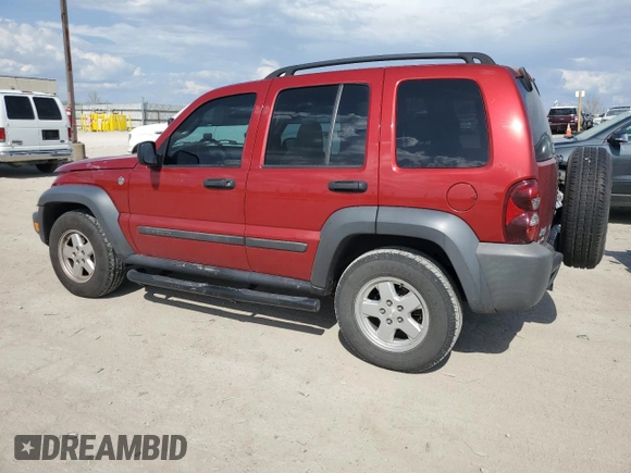 2007 Jeep Liberty Sport z VIN 1J4GL48K07W577597, wystawiony jako Copart lot #54377335 z przebiegiem 128 998 mil mil oraz Szkody całkowita. Historia ofert i sprzedaży dostępna na DreamBid. Obrazek 2.