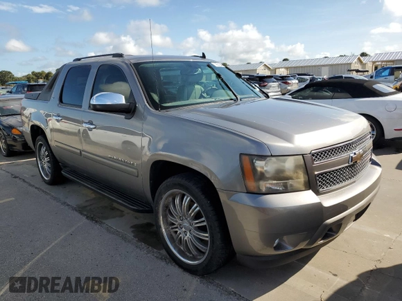 2008 Chevrolet Avalanche LTZ with VIN 3GNFK12398G261286, listed as a Copart auction lot 75124334 with Not Provided miles and Salvage Title. Bid and sale history available at DreamBid. Image 4.