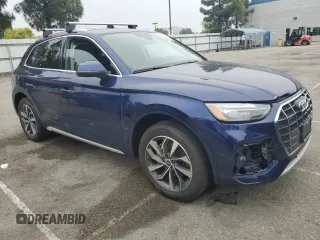 2021 Audi Q5 Premium with VIN WA1AAAFY1M2003515, listed as a Copart auction lot 55059915 with Not Provided miles and Salvage Title. Bid and sale history available at DreamBid. Image 4.