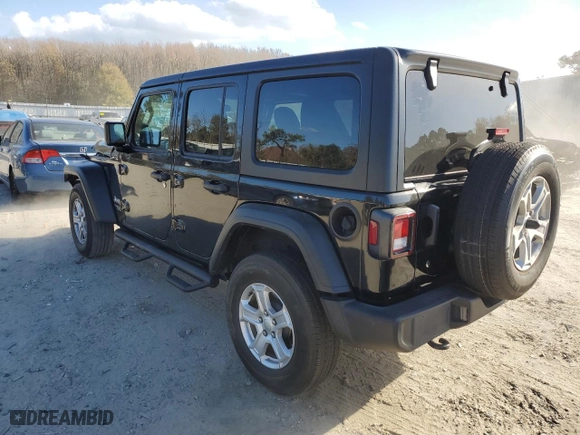 2019 Jeep Wrangler Unlimited Sport S with VIN 1C4HJXDG9KW555447, listed as a Copart auction lot 83659034 with 77,389 mi miles and Salvage Title. Bid and sale history available at carsss.com. Image 2.
