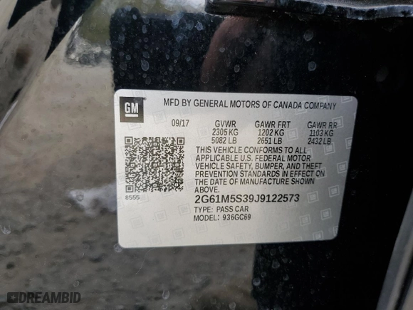 2018 Cadillac XTS Luxury with VIN 2G61M5S39J9122573, listed as a Copart auction lot 88682965 with 72,523 mi miles and Salvage Title. Bid and sale history available at carsss.com. Image 14.