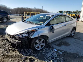 2013 Hyundai Elantra Coupe GS PZEV with VIN KMHDH6AE0DU002493, listed as a Copart auction lot 64396334 with 122,816 mi miles and Salvage Title. Bid and sale history available at carsss.com. Image 1.