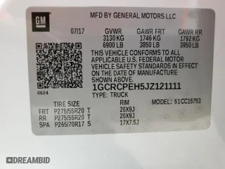 2018 Chevrolet Silverado 1500 Custom with VIN 1GCRCPEH5JZ121111, listed as a Copart auction lot 51012674 with 88,258 mi miles and Non Repairable. Bid and sale history available at carsss.com. Image 12.