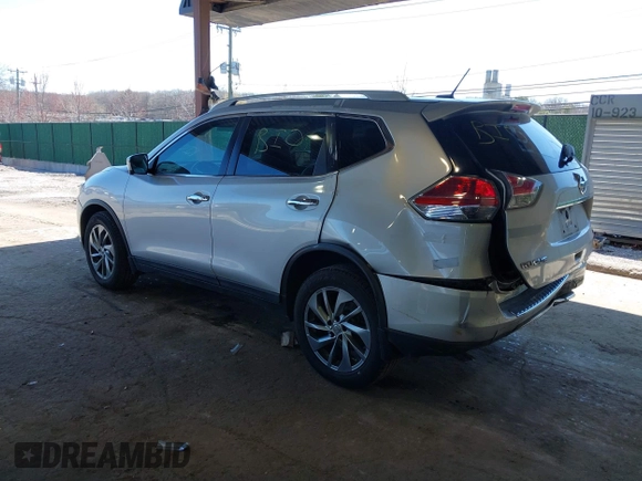 2015 Nissan Rogue SL with VIN 5N1AT2MV4FC892446, listed as a IAAI auction lot 41990895 with 185,423 mi miles and . Bid and sale history available at carsss.com. Image 3.
