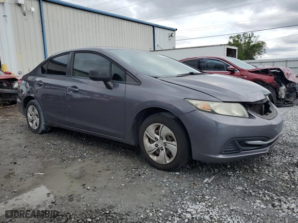2015 Honda Civic Sedan LX with VIN 19XFB2F51FE120764, listed as a Copart auction lot 52096145 with 203,167 mi miles and Salvage Title. Bid and sale history available at carsss.com. Image 4.