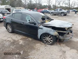 2015 Kia Optima EX with VIN 5XXGN4A76FG494939, listed as a IAAI auction lot 41480897 with 1 mi miles. Bid and sale history available at carsss.com. Image 1.