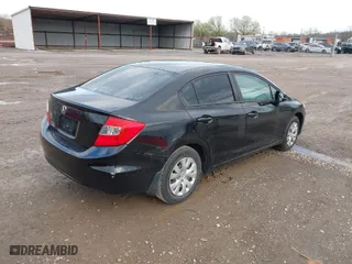 2012 Honda Civic Sdn LX with VIN 2HGFB2F52CH332302, listed as a IAAI auction lot 41836995 with 217,877 mi miles. Bid and sale history available at carsss.com. Image 6.
