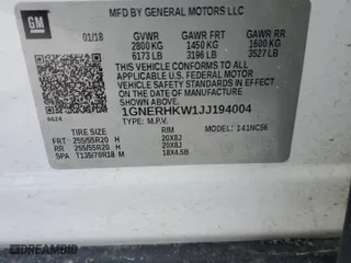 2018 Chevrolet Traverse LT Leather with VIN 1GNERHKW1JJ194004, listed as a Copart auction lot 44775085 with 141,785 mi miles and Clean Title. Bid and sale history available at carsss.com. Image 14.