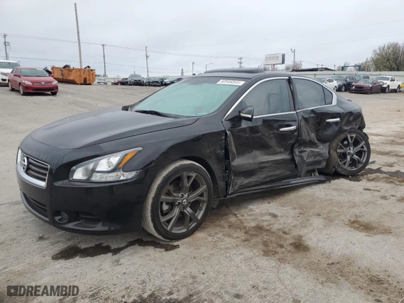 2014 Nissan Maxima 3.5 SV w/Sport Pkg with VIN 1N4AA5AP9EC468234, listed as a Copart auction lot 50946845 with 124,235 mi miles and Salvage Title. Bid and sale history available at carsss.com. Image 1.