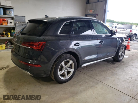 2021 Audi Q5 Premium z VIN WA1AAAFY4M2049968, wystawiony jako Copart lot #57229695 z przebiegiem 48 316 mil mil oraz Szkoda całkowita • Salvage title. Historia ofert i sprzedaży dostępna na DreamBid. Obrazek 3.