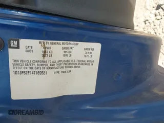 2004 Chevrolet Cavalier LS z VIN 1G1JF52F147169581, wystawiony jako IAAI lot #42384321 z przebiegiem 136 416 mil mil oraz . Historia ofert i sprzedaży dostępna na DreamBid. Obrazek 9.