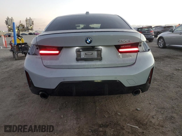 2023 BMW 3 Series 330e with VIN 3MW39FF03P8D07348, listed as a Copart auction lot 89401225 with 36,005 mi miles and Salvage Title. Bid and sale history available at carsss.com. Image 6.