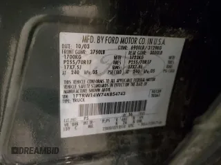 2004 Ford F-150 XLT с VIN 1FTRW14W74KB54743, выставлен на аукционе Copart как лот 48203725 с пробегом 180 516 миль миль и Списание • Salvage title. История ставок и продаж доступна на DreamBid. Изображение 14.