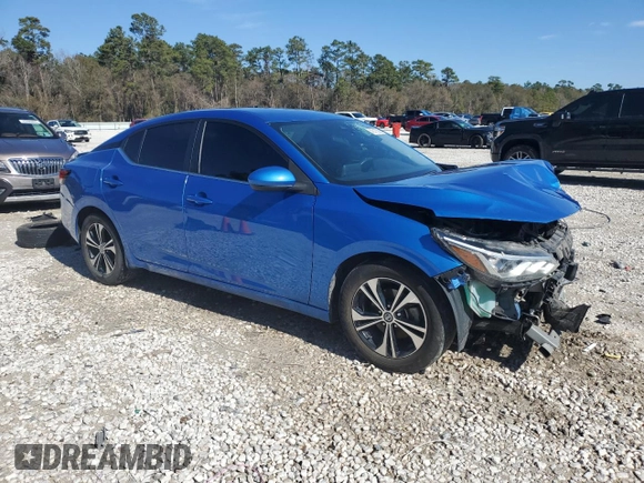 2022 Nissan Sentra SV with VIN 3N1AB8CVXNY272950, listed as a Copart auction lot 42113565 with 62,541 mi miles and Salvage Title. Bid and sale history available at carsss.com. Image 4.