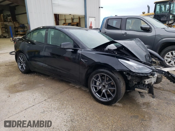 2022 Tesla Model 3 with VIN 5YJ3E1EA6NF188263, listed as a Copart auction lot 77542203 with 75,461 mi miles and Non Repairable. Bid and sale history available at DreamBid. Image 4.