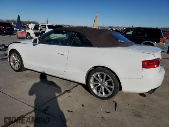 2013 Audi A5 2.0T Premium Plus with VIN WAUJFAFH2DN014655, listed as a Copart auction lot 87820845 with 163,209 mi miles and Salvage Title. Bid and sale history available at carsss.com. Image 2.